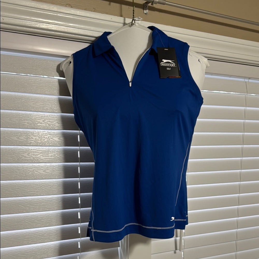 Slazenger Women's Blue Sleeveless Golf Top